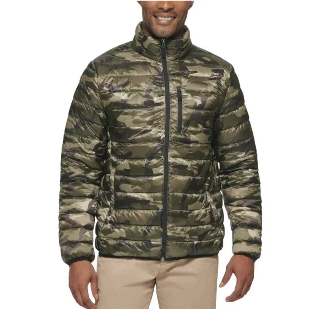 Club Room Men's Down Packable Quilted Puffer Jacket, Camouflage, Men's S